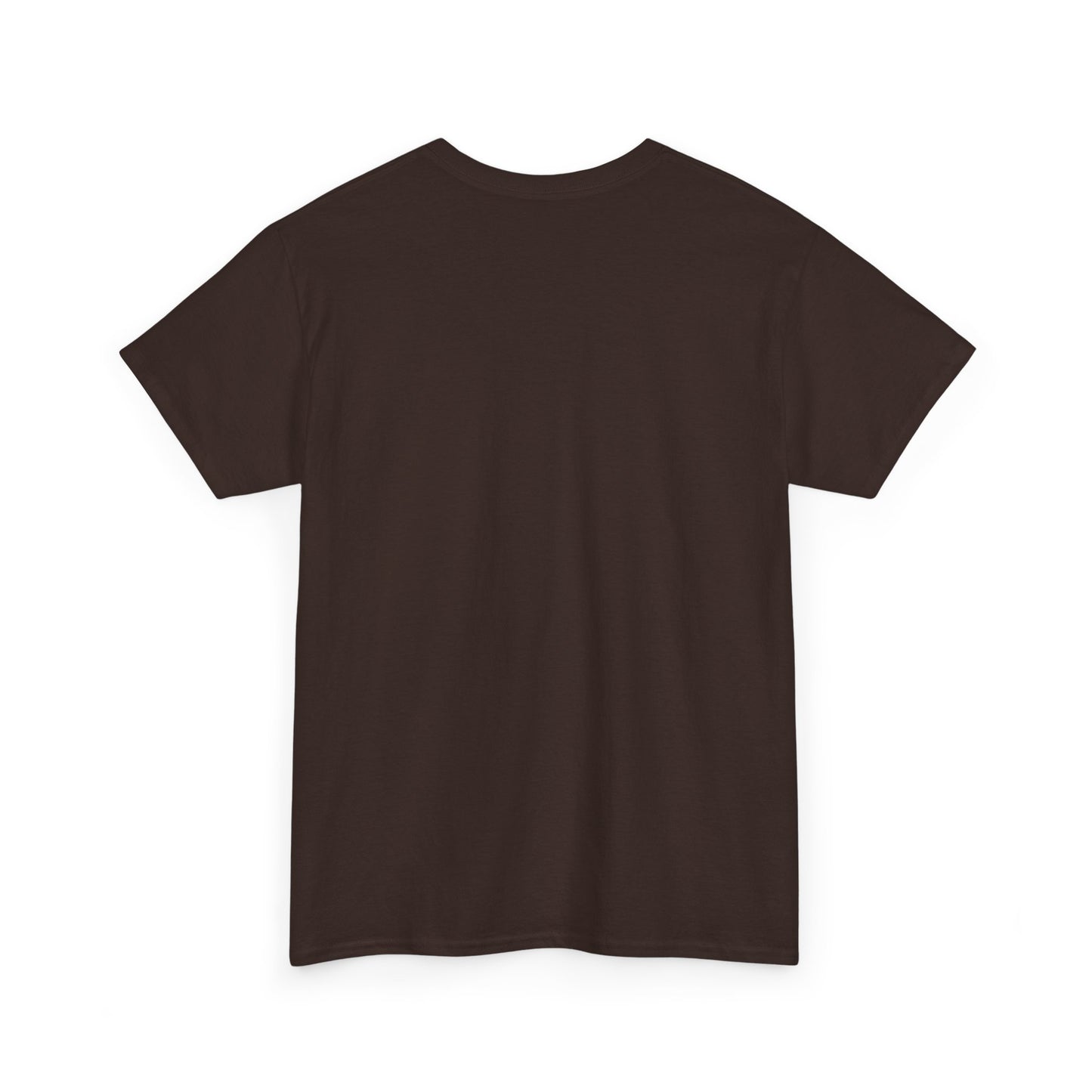 Plain black Printify t-shirt back view suitable for Ozzy Osbourne bat guitar t-shirt design