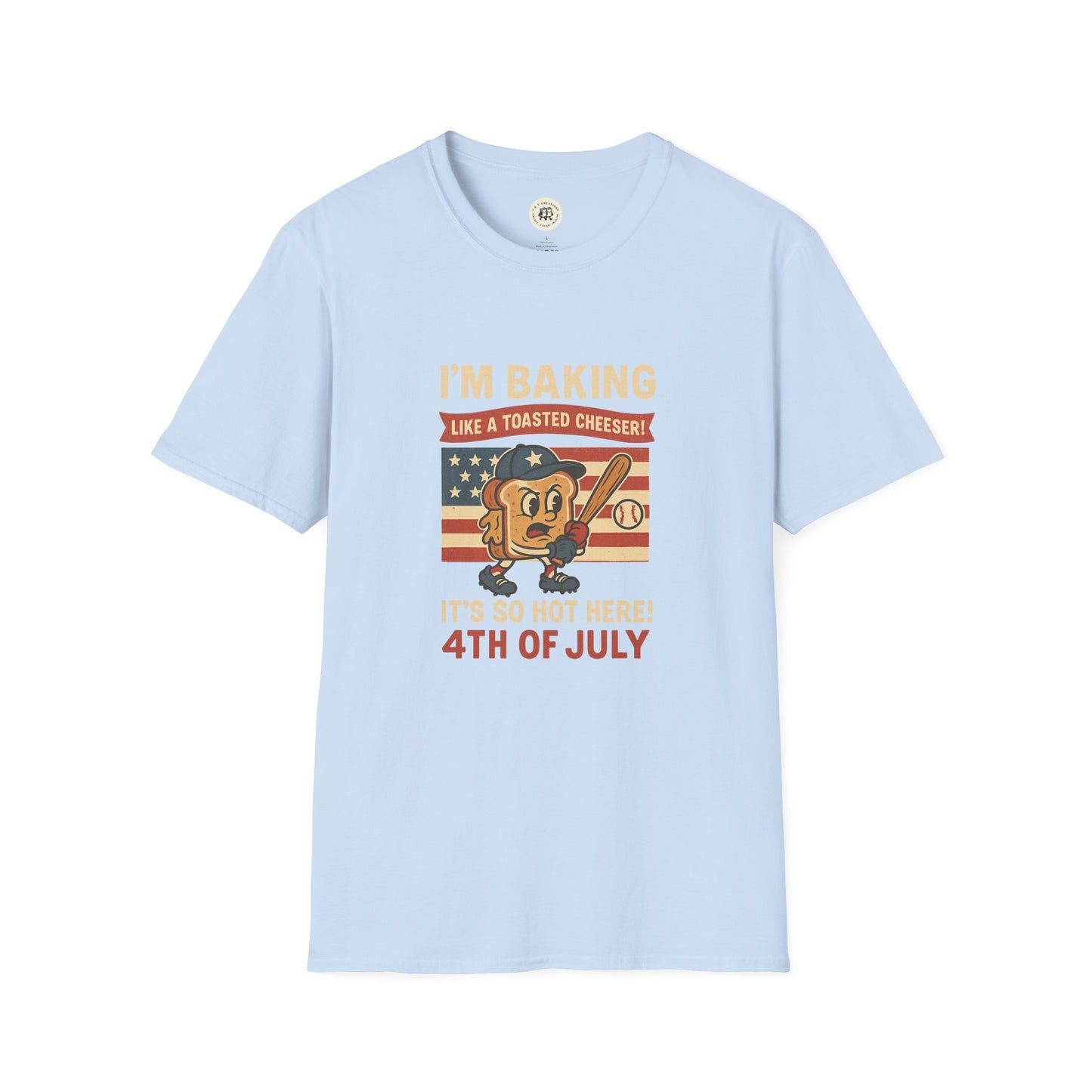 Printify Sandlot themed Independence Day shirt with vintage baseball and patriotic 4th of July design
