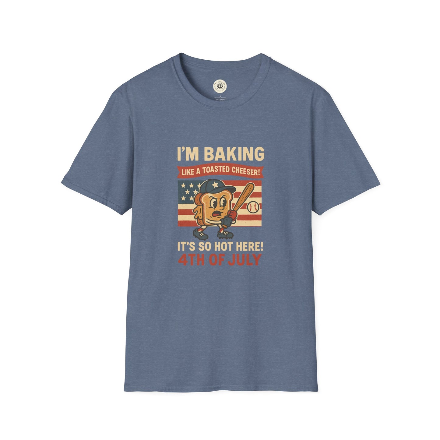 Printify Sandlot themed Independence Day shirt with vintage patriotic baseball design