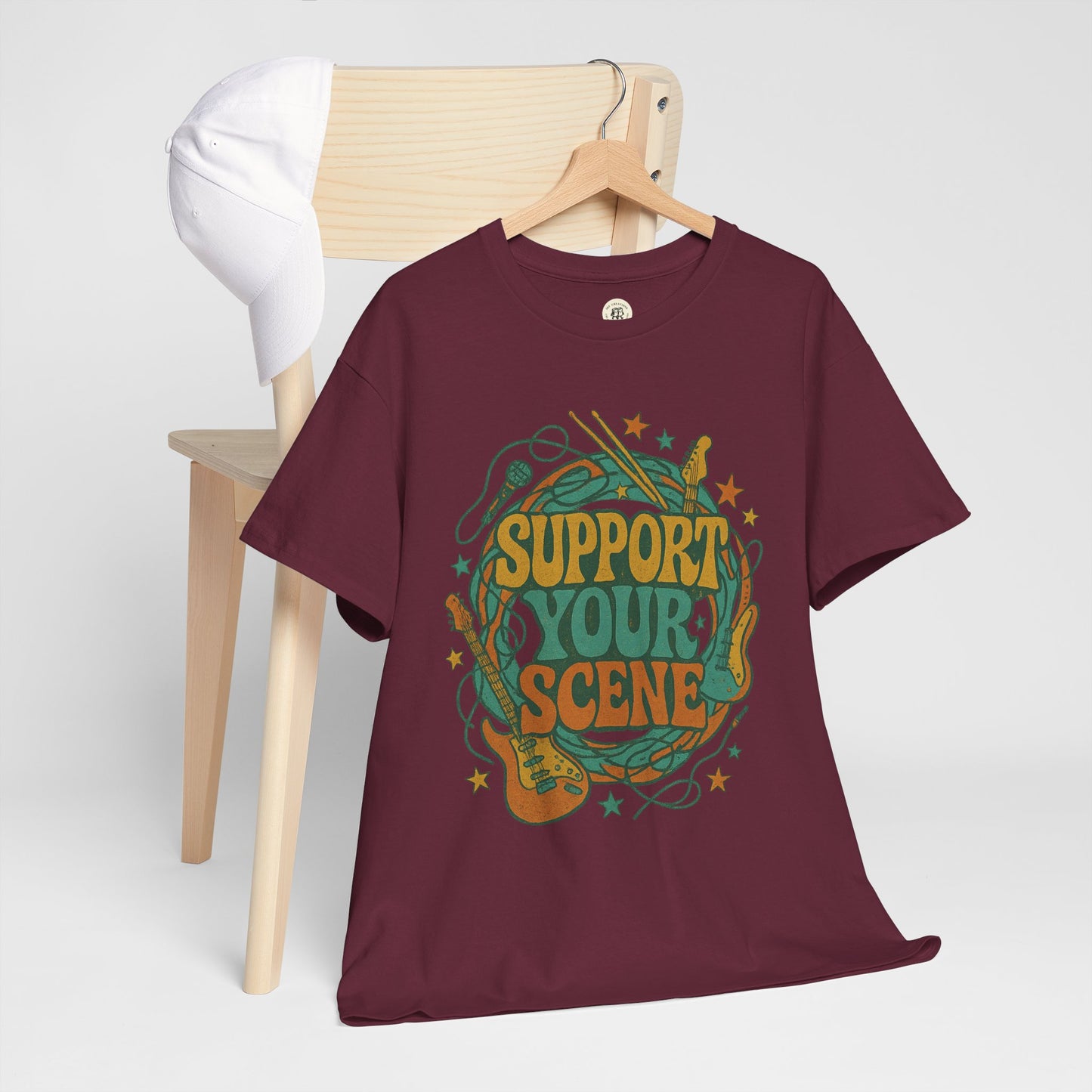 Support Your Scene T-Shirt with Music Design