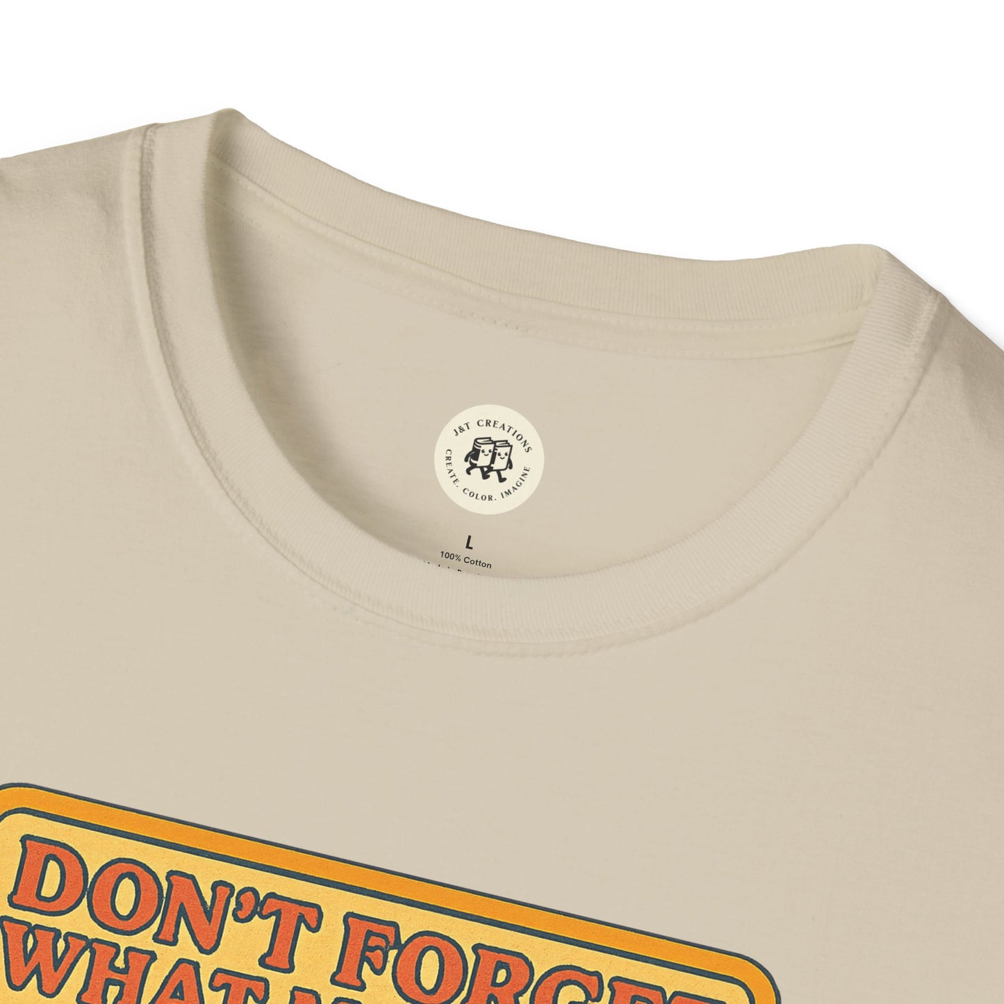 Printify beige T-shirt featuring The Little Prince emotional safety shirt design with inspirational text