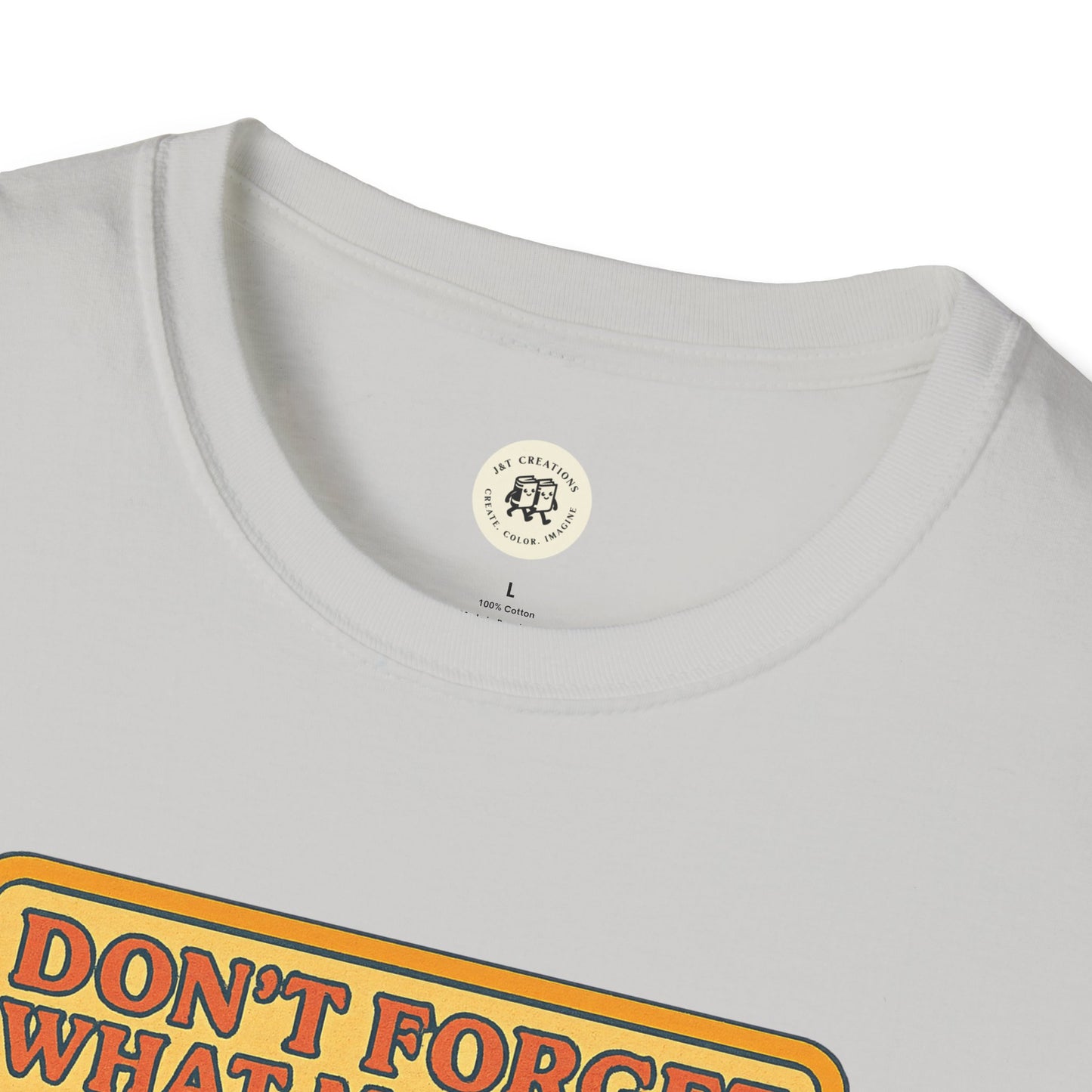 White Printify t-shirt featuring The Little Prince emotional safety shirt design with colorful text print