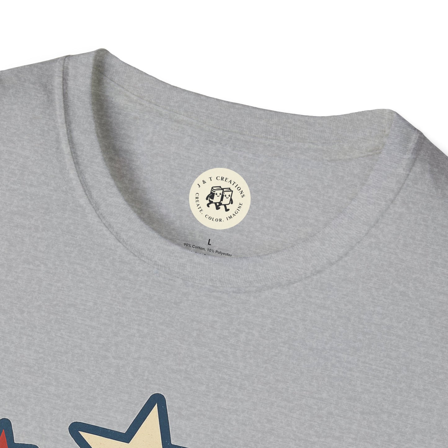 USA Flag T-Shirt with Retro Star Design