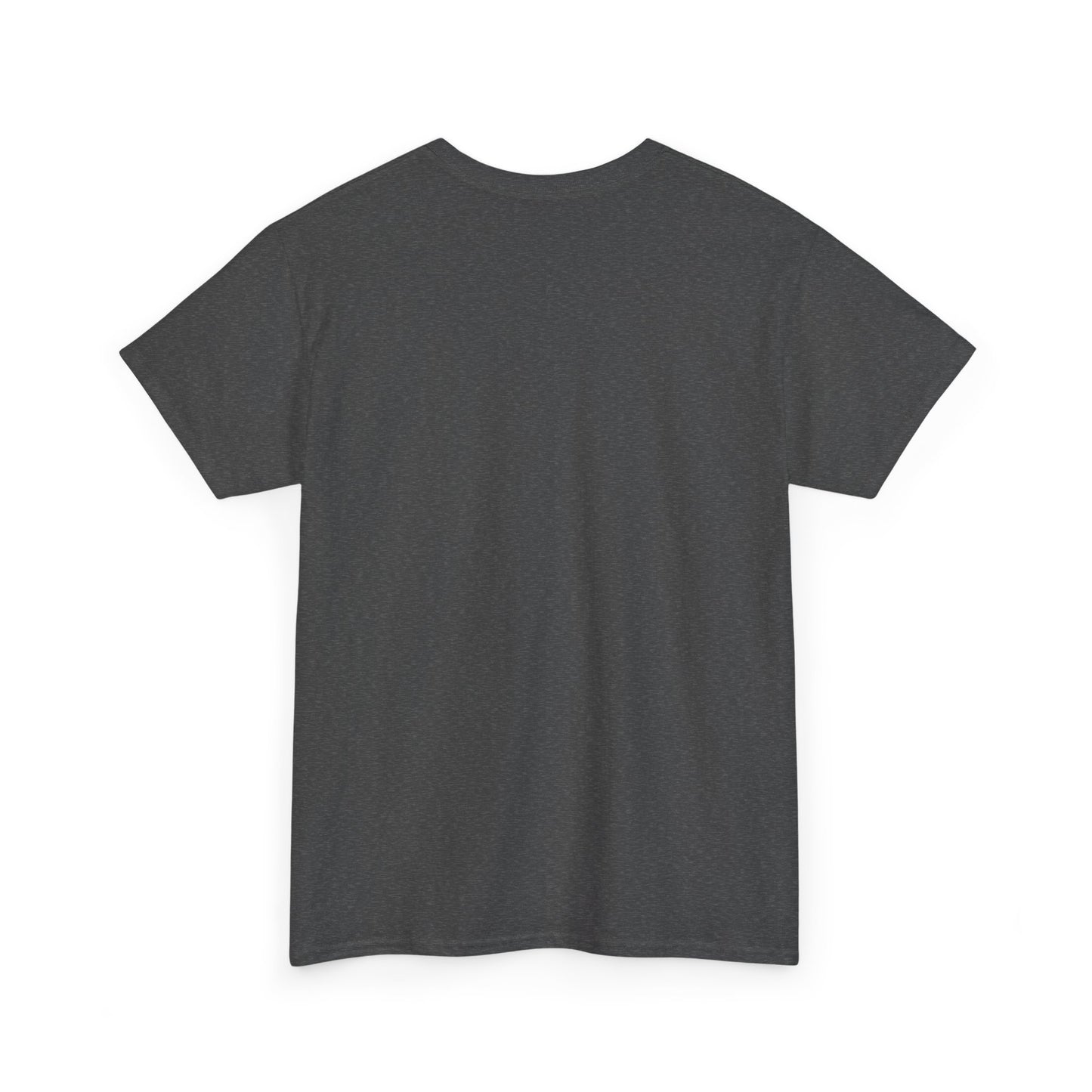 Plain dark gray T-Shirt from Printify shown from back for Ozzy Osbourne Forever shirt