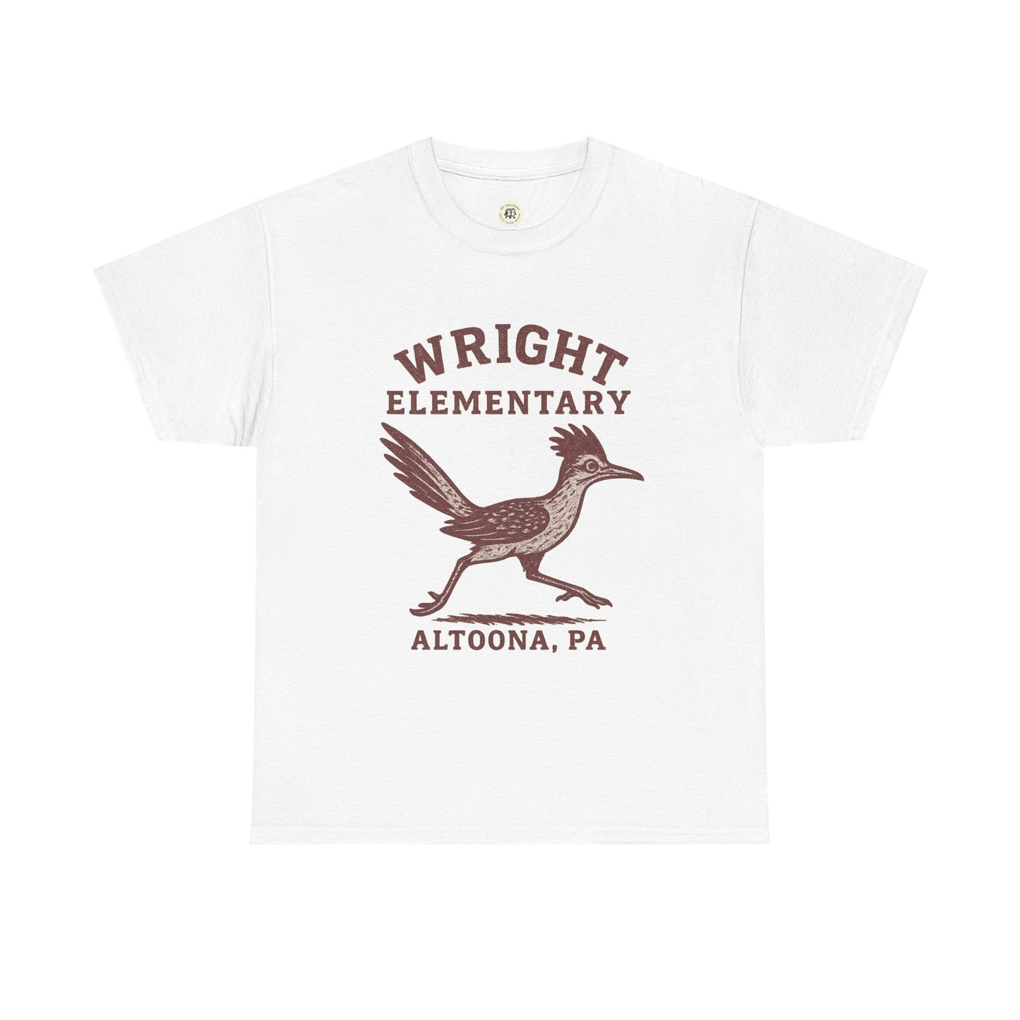 White Wright Elementary school spirit shirt with a brown bird graphic and Altoona PA text