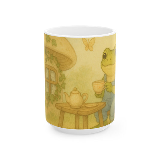 Charming Frog Mug - Perfect Gift for Nature Lovers, Unique Kitchen Decor, Cute Coffee Cup, Animal Lover Present, Garden Inspired Drinkware