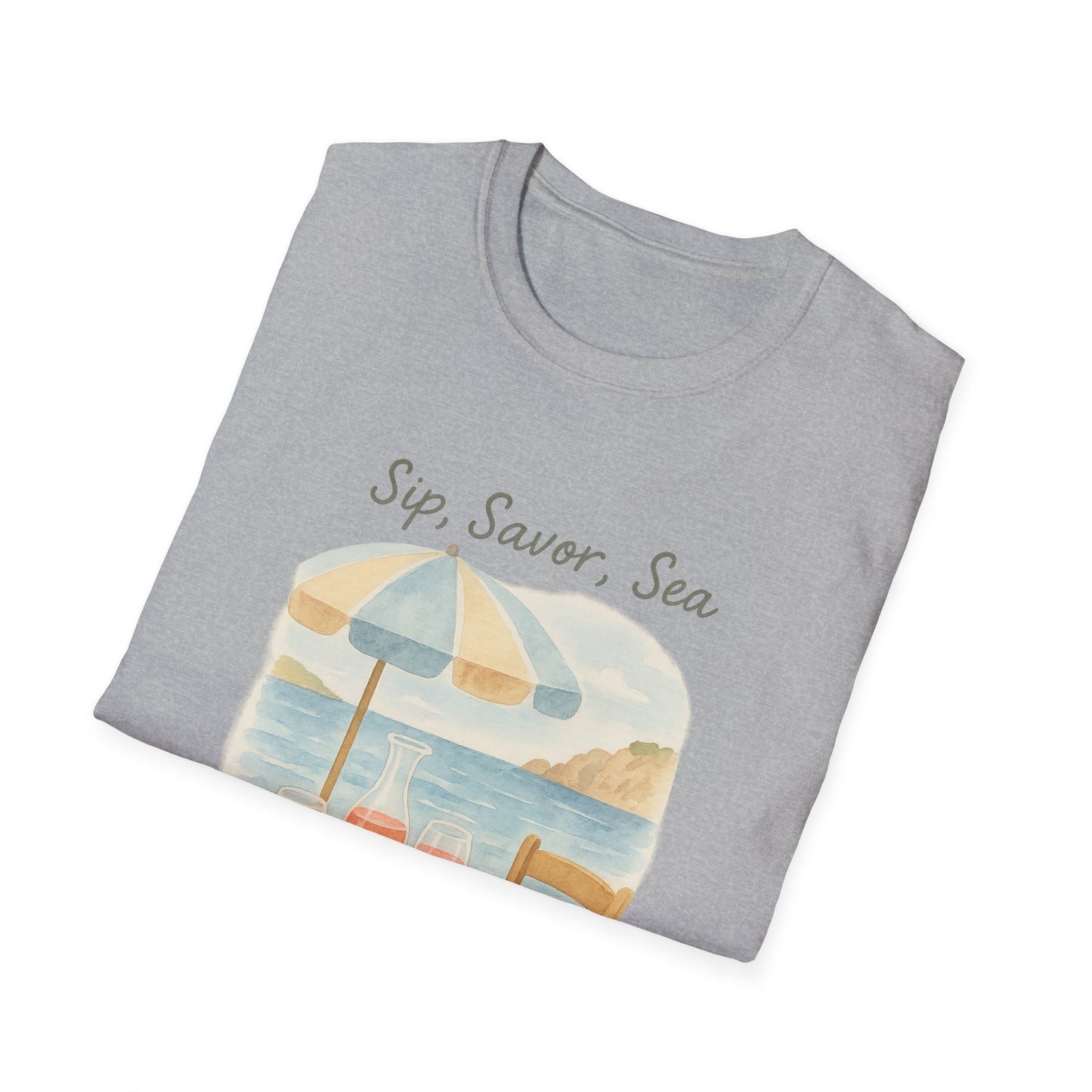 French Riviera Café T-Shirt | Mediterranean Coastal Tee | Italy Greece Travel Shirt | Summer Graphic | Seaside Style