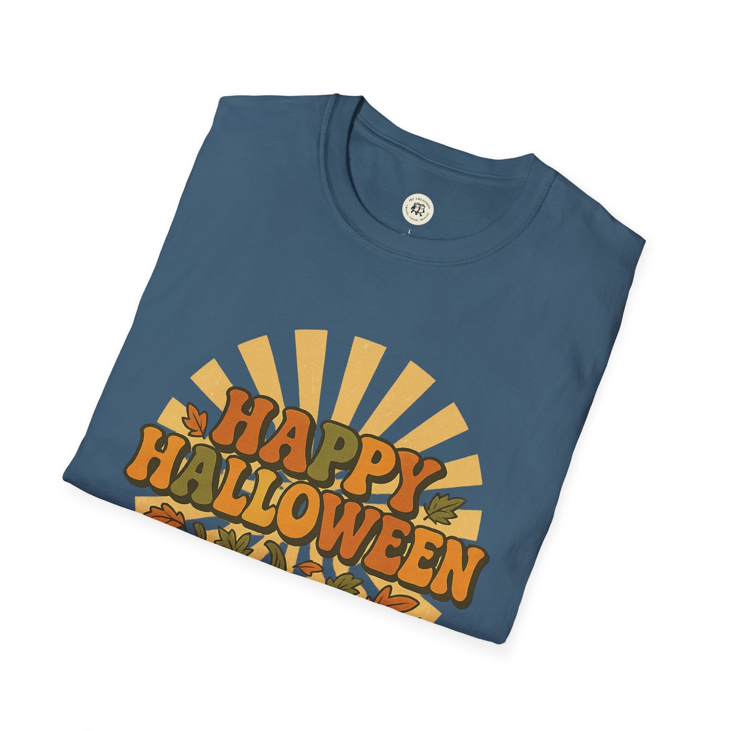 Happy Halloween T-Shirt with Pumpkin Design