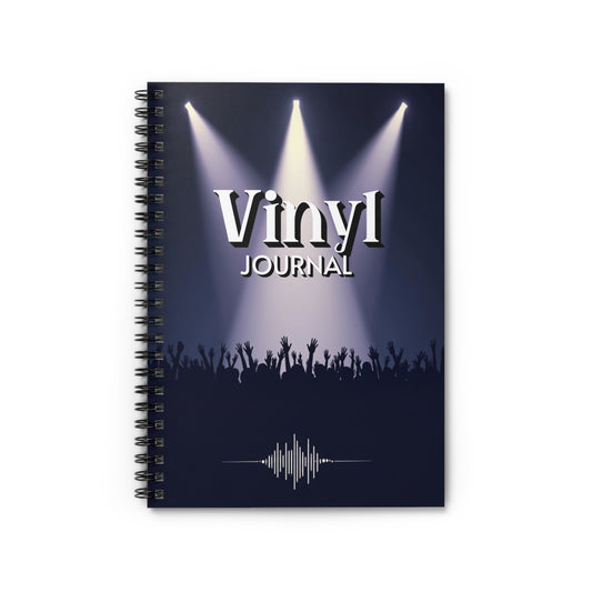 Vinyl Journal - Ruled Line, Music Lovers Notebook, Concert Log, Gift for Musicians, Recording Studio Journal