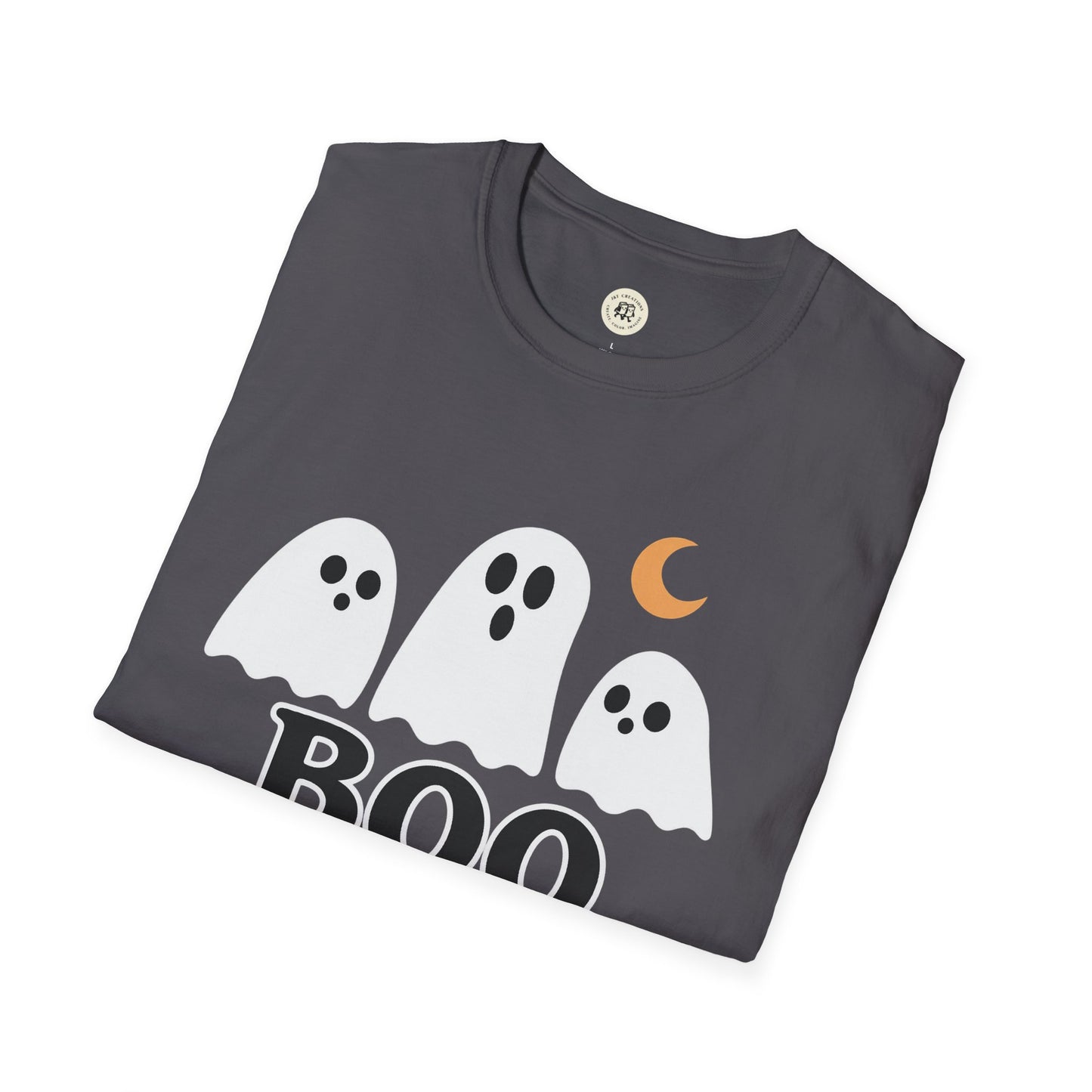 Boo Crew Halloween Shirt - Orange Ghost Tee