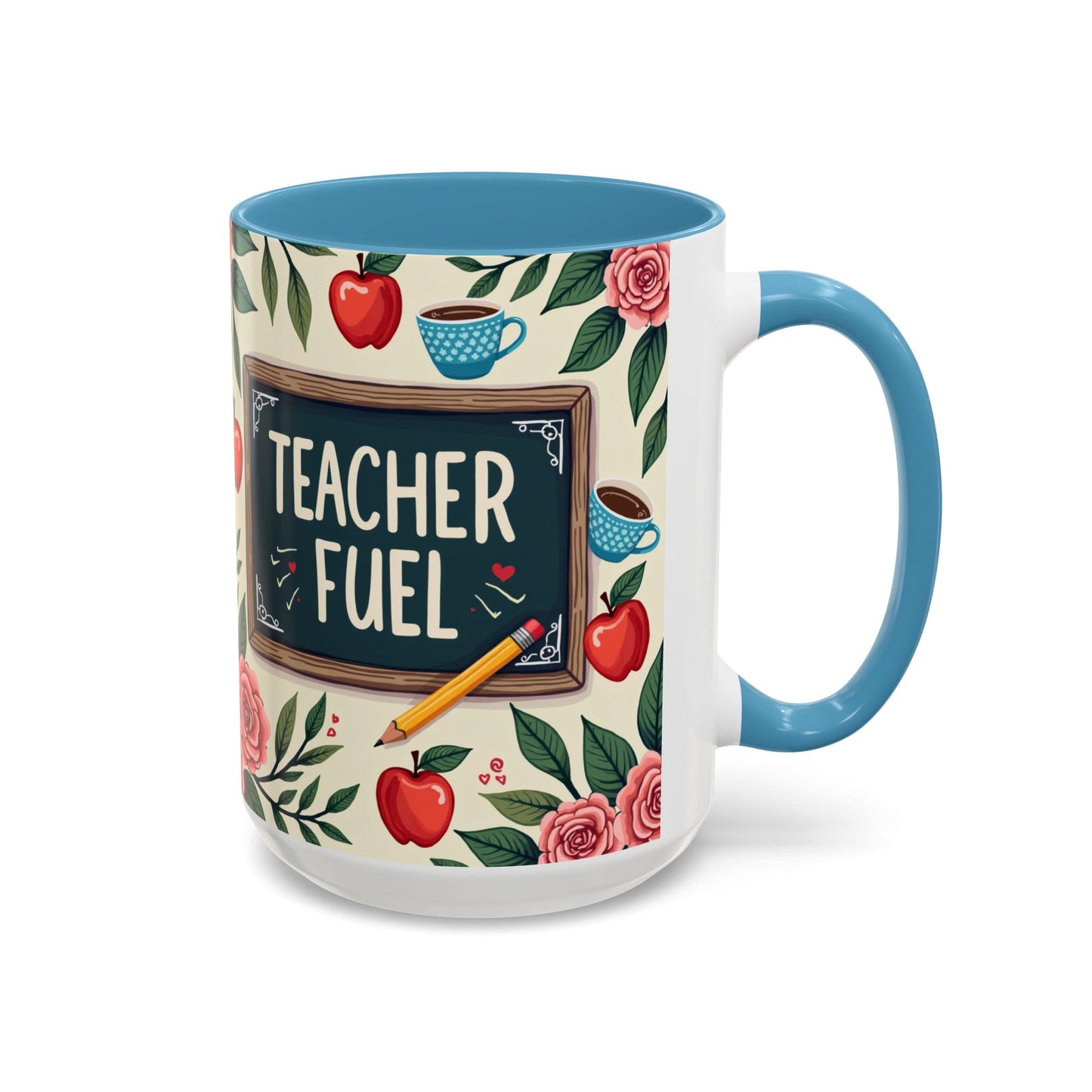 Teacher Fuel Coffee Mug - Fun Gift for Educators, Cute Tea Mug, Back to School Coffee Cup, Teacher Appreciation Present, Classroom Decor