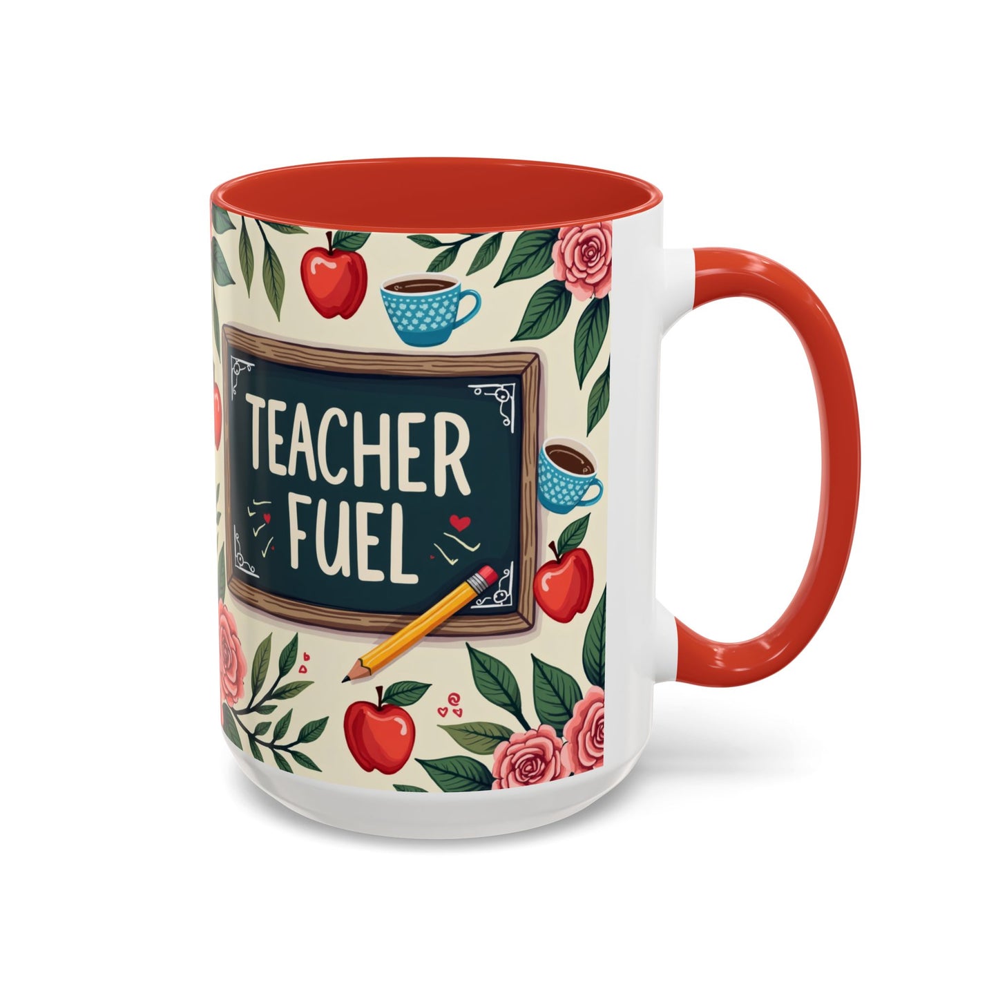 Teacher Fuel Coffee Mug - Fun Gift for Educators, Cute Tea Mug, Back to School Coffee Cup, Teacher Appreciation Present, Classroom Decor
