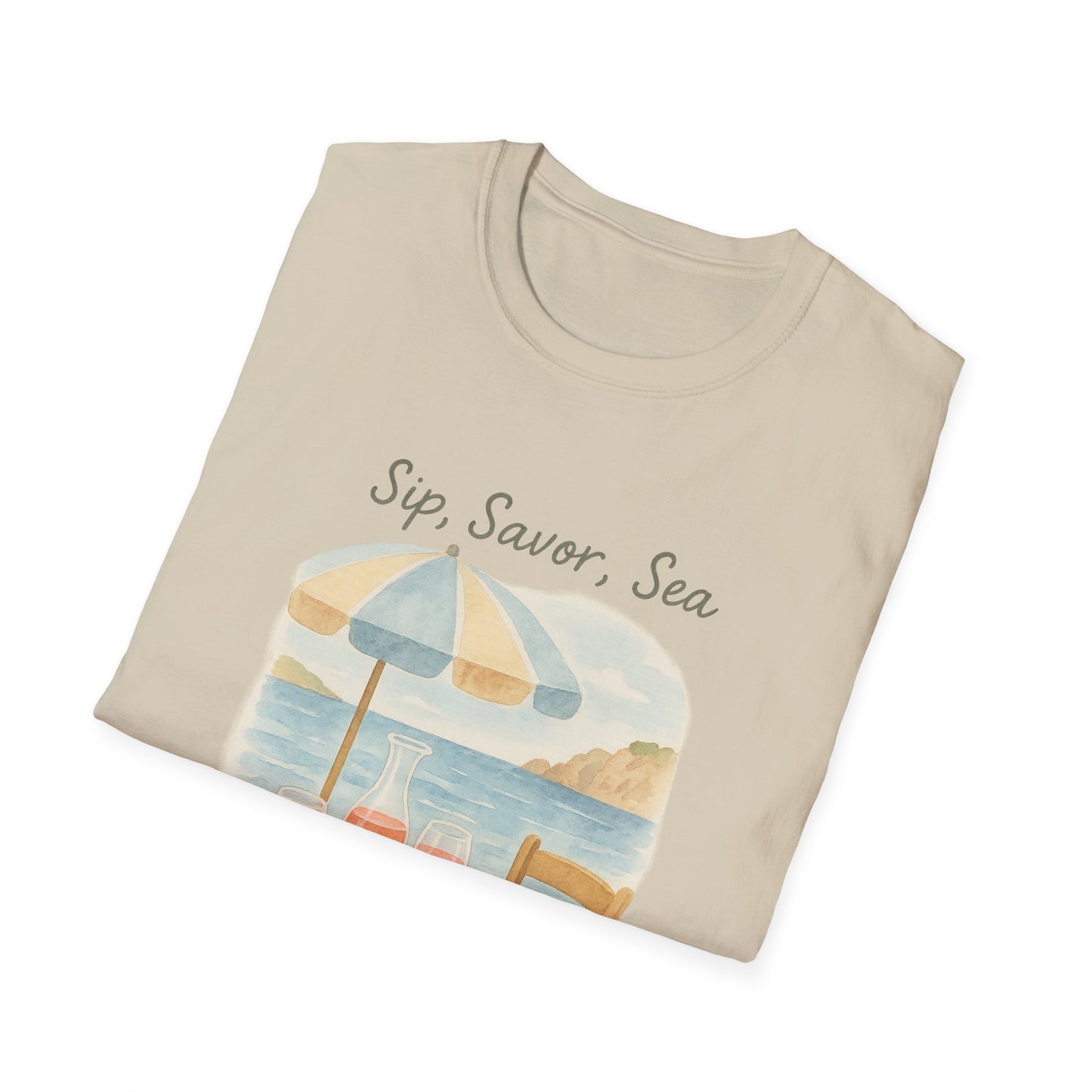 French Riviera Café T-Shirt | Mediterranean Coastal Tee | Italy Greece Travel Shirt | Summer Graphic | Seaside Style
