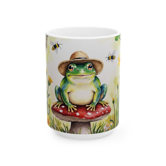 Charming Frog Mug - Perfect Gift for Nature Lovers, Unique Kitchen Decor, Cute Coffee Cup, Animal Lover Present, Garden Inspired Drinkware