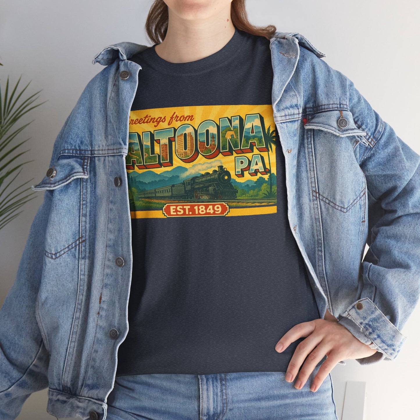 Greetings Altoona PA Souvenir T-Shirt Vintage Design
