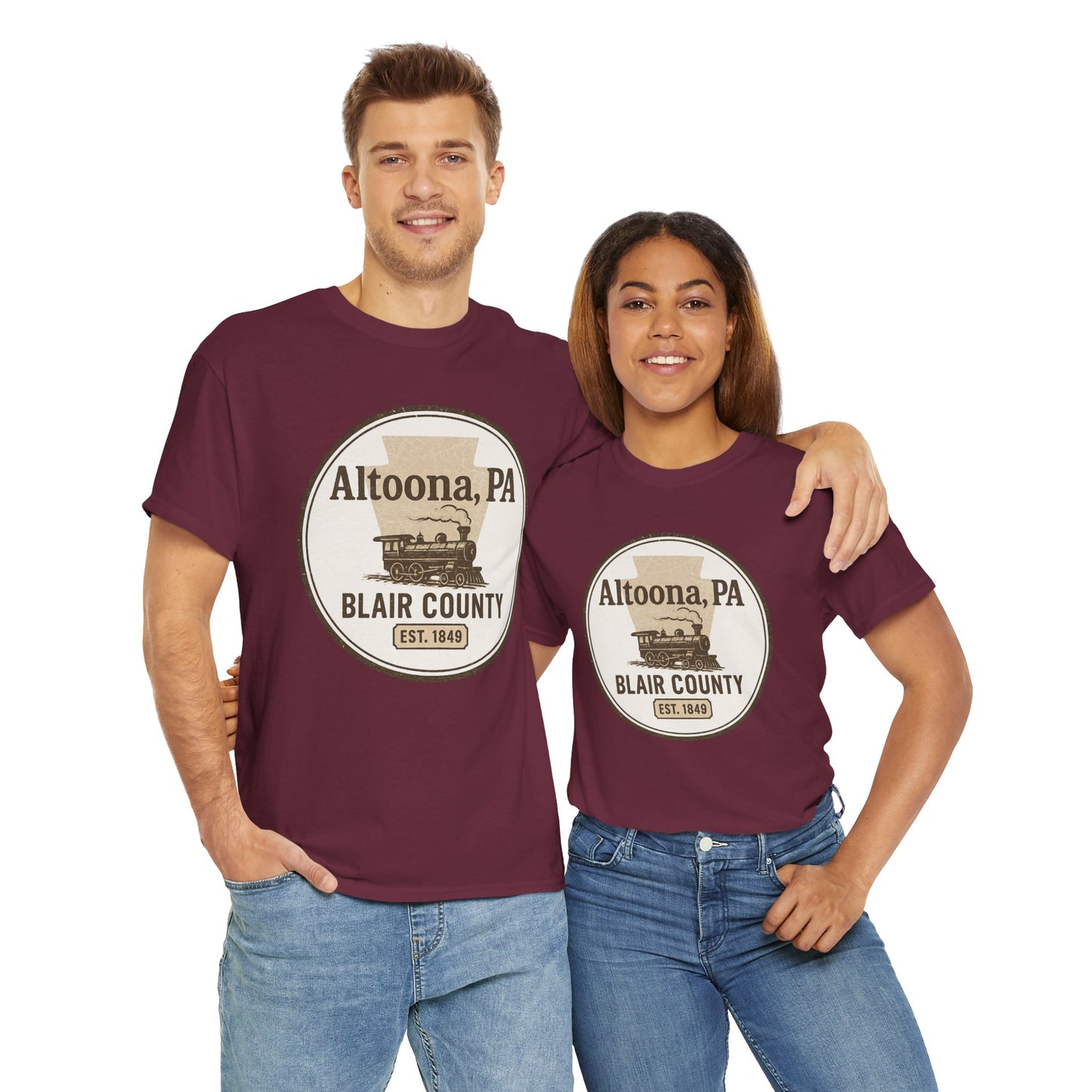 Altoona PA Vintage T-Shirt with Train Design
