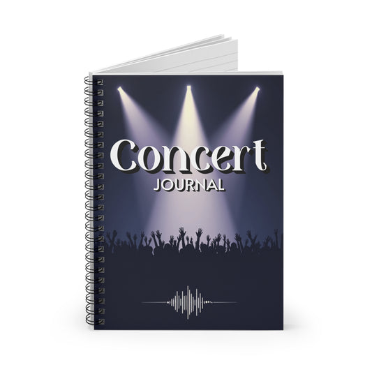 Concert Journey Spiral Notebook, Music Lover Journal, Live Music Diary, Gift for Concert Goers, Festival Record Book