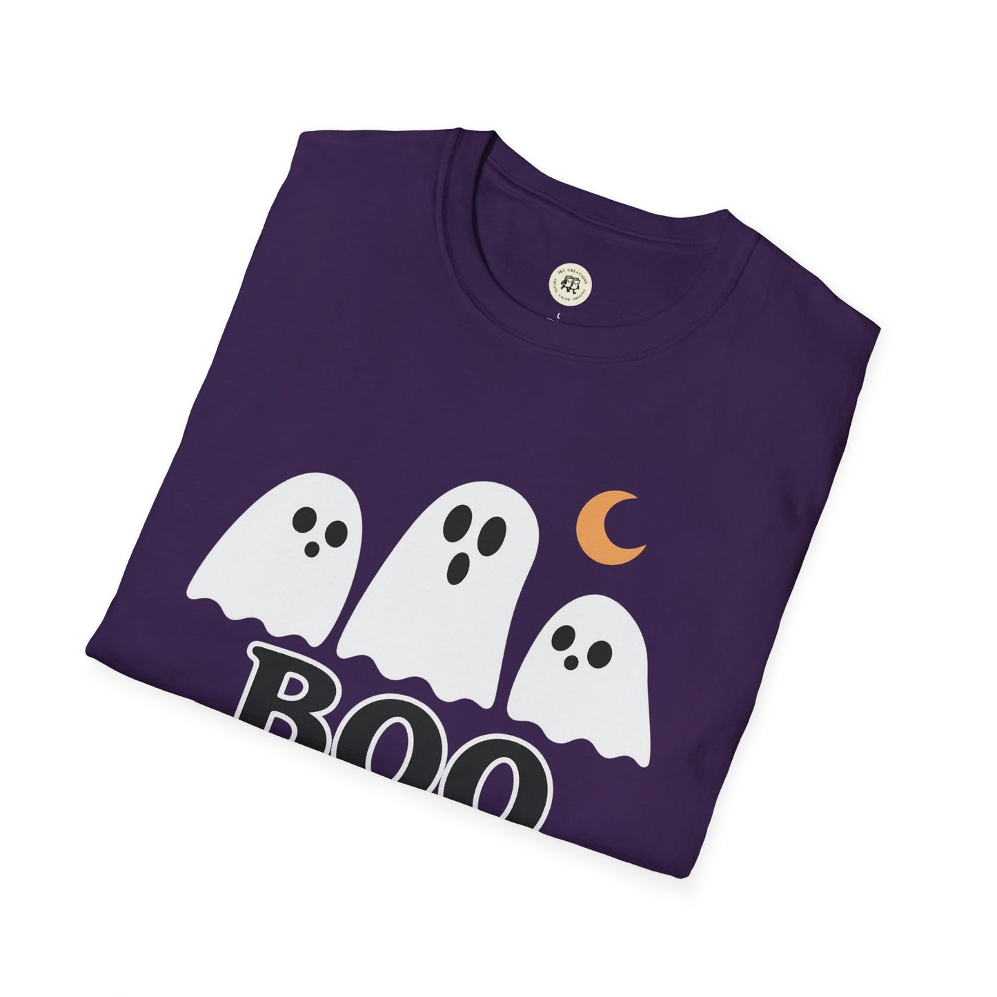 Boo Crew Halloween Shirt - Orange Ghost Tee