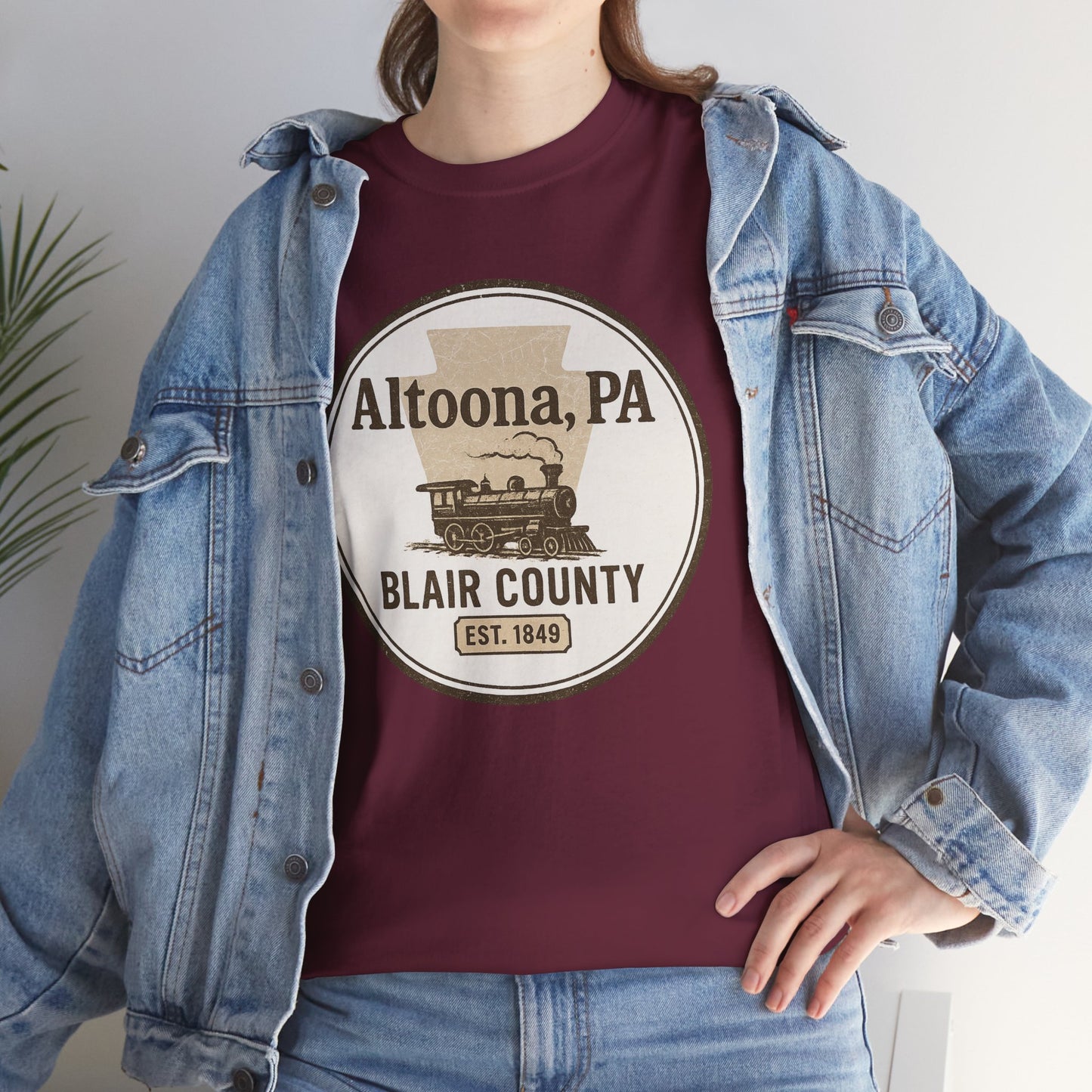 Altoona PA Vintage T-Shirt with Train Design
