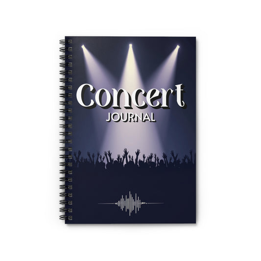 Concert Journey Spiral Notebook, Music Lover Journal, Live Music Diary, Gift for Concert Goers, Festival Record Book