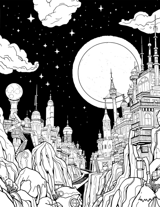 Alien Architect: Build Your Own Planet Coloring Book