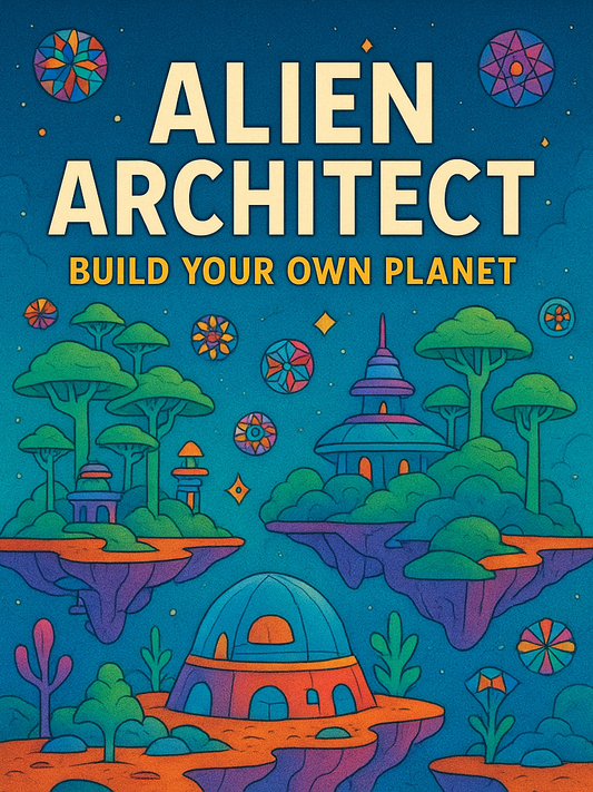 Alien Architect: Build Your Own Planet Coloring Book