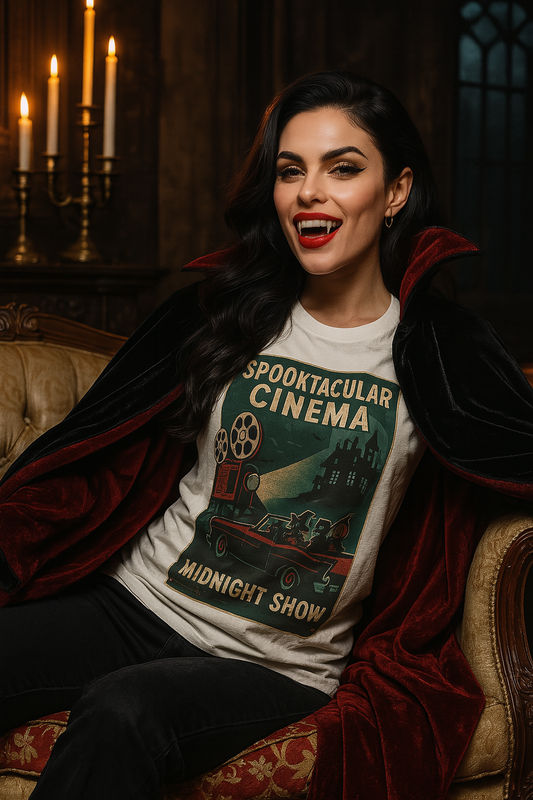 Vintage Cinema T-Shirt Spooktacular Design