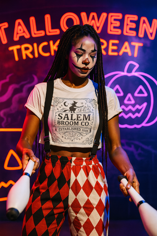 Witchy Halloween T-Shirt Salem Broom Co. Design