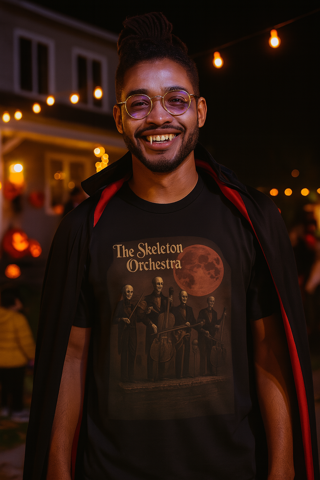Skeleton Orchestra T-Shirt with Vintage Design