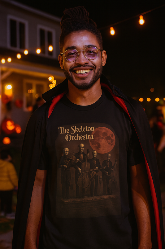 Skeleton Orchestra T-Shirt with Vintage Design