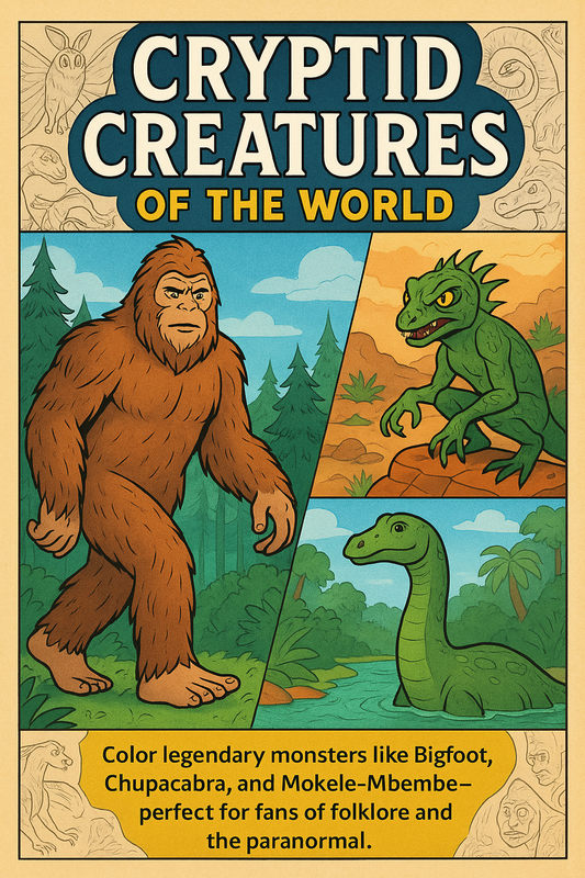 Cryptid Creatures of the World! Coloring Book