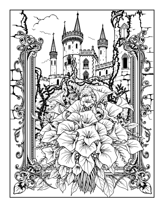 Goth Garden: A Dark Botanical Coloring Book