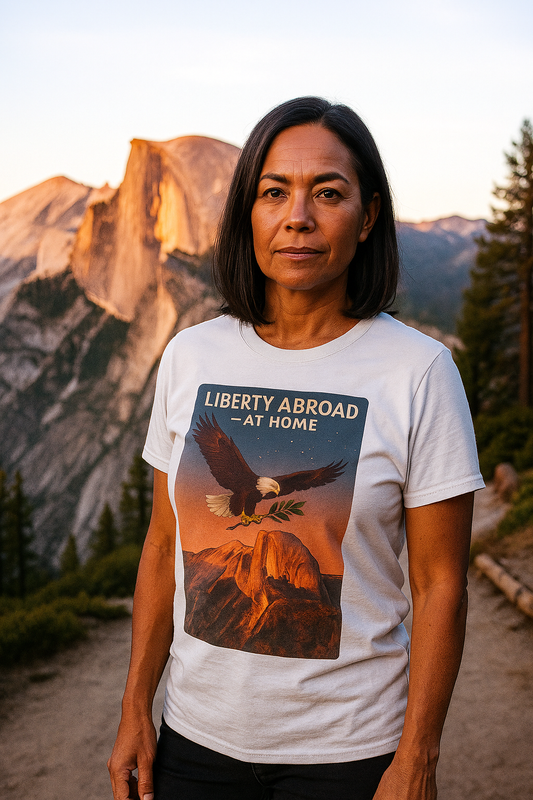 Yosemite Eagle USA Flag Shirt T-Shirt