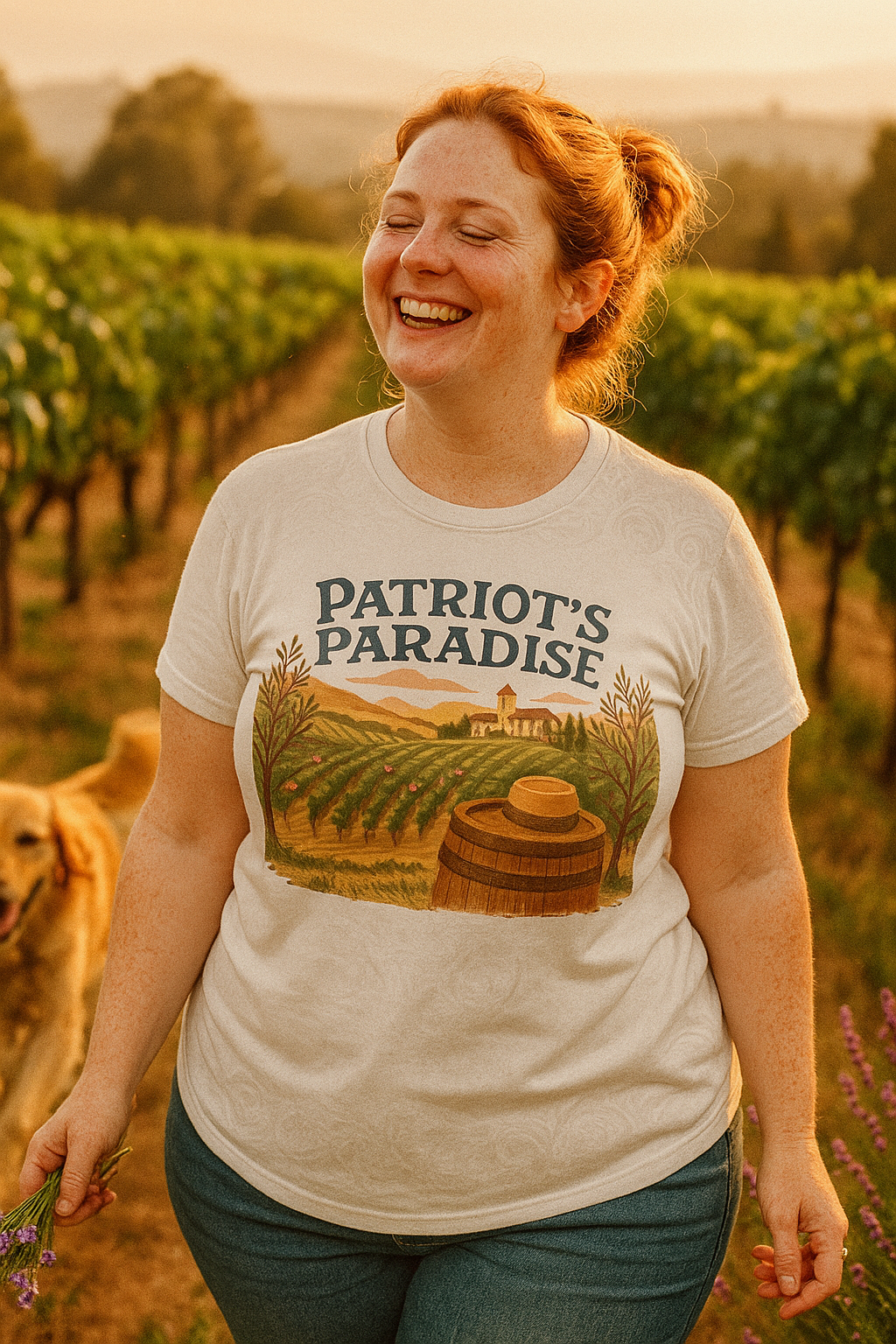 Napa Valley Vineyard T-Shirt with Scenic Design