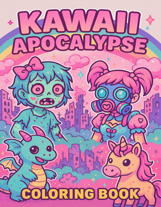 Kawaii Apocalypse Coloring Pages – Digital Download