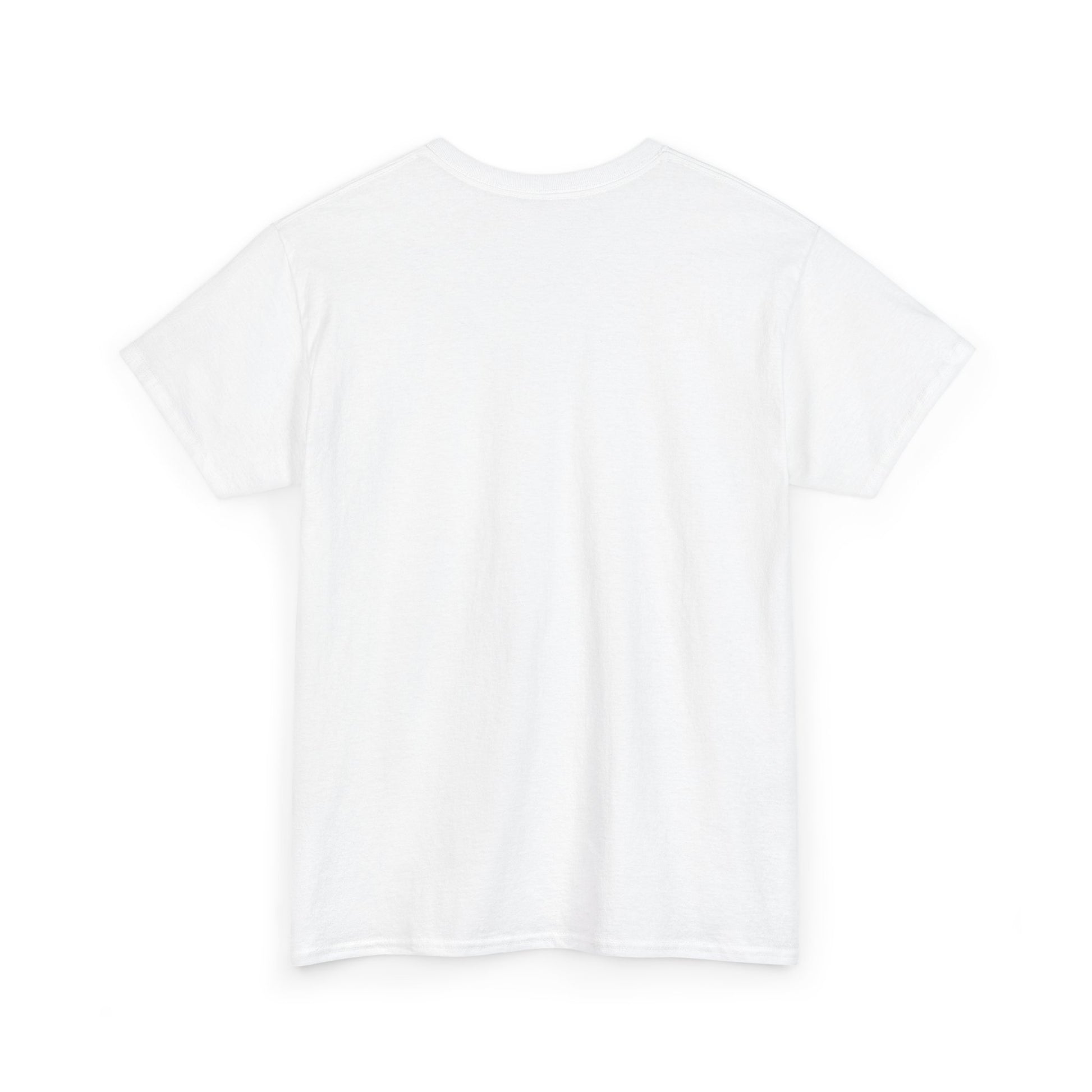 Printify plain white blank T-shirt shown from back perfect for Altoona PA vintage t-shirt designs