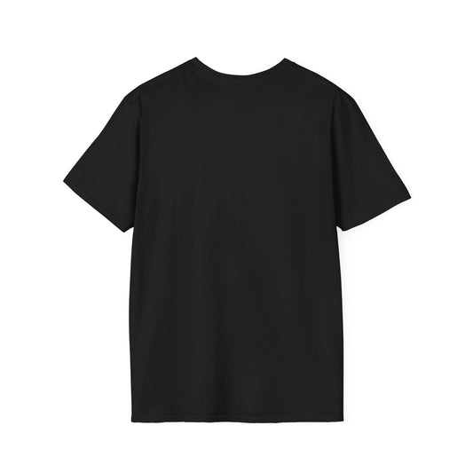 Back view of a plain black Printify dark magic unisex t-shirt made from soft cotton for everyday wear
