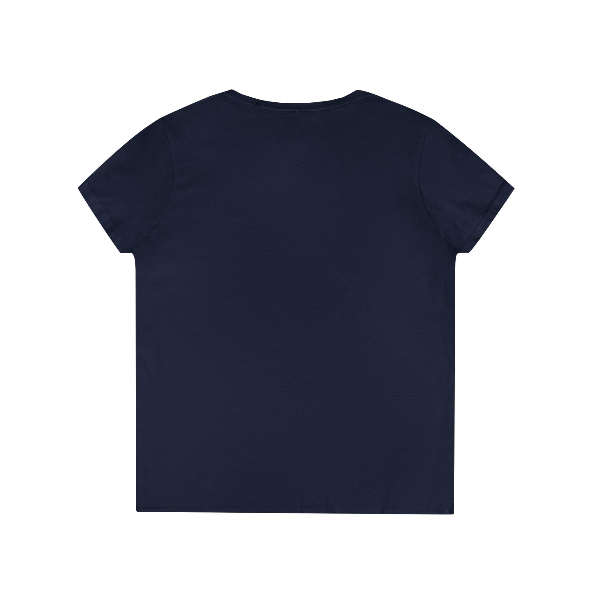 Navy blue V-neck Blair County Altoona PA t-shirt by Printify shown from back