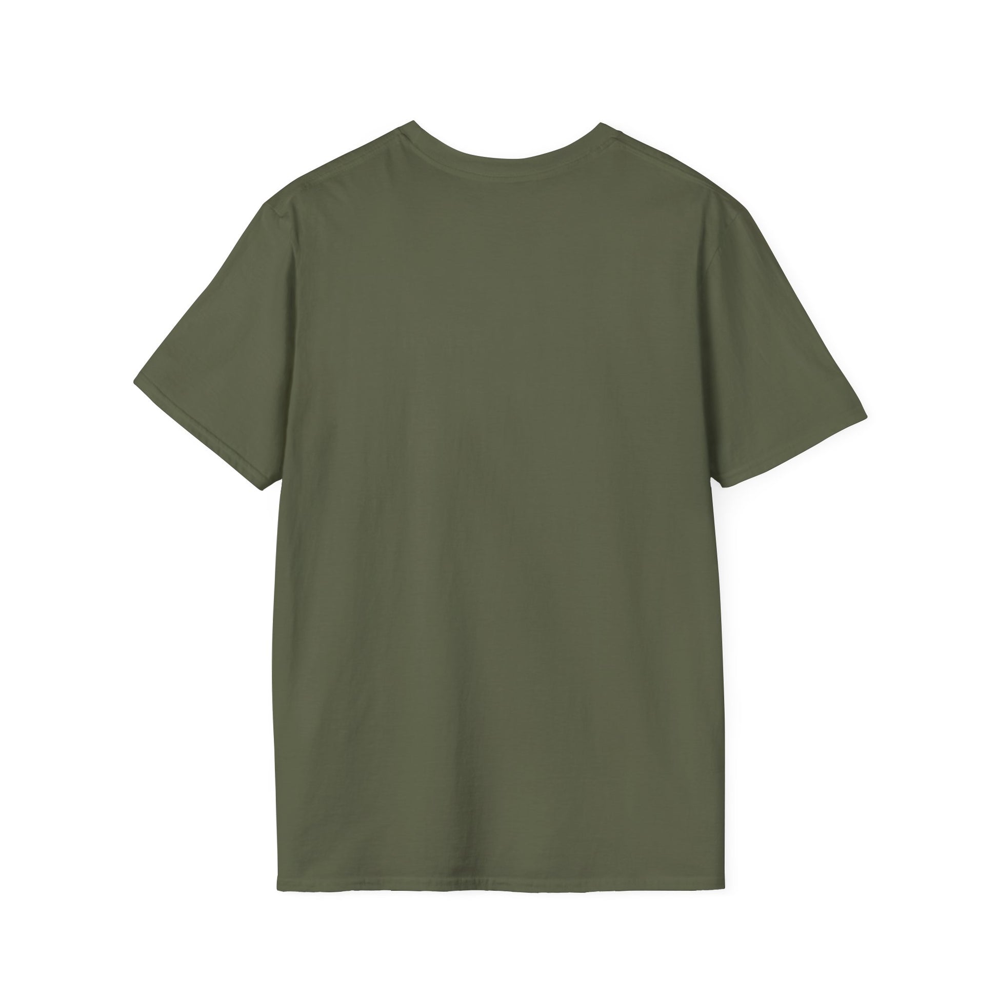 Plain olive green family reunion t shirt from Printify with short sleeves and a crew neck