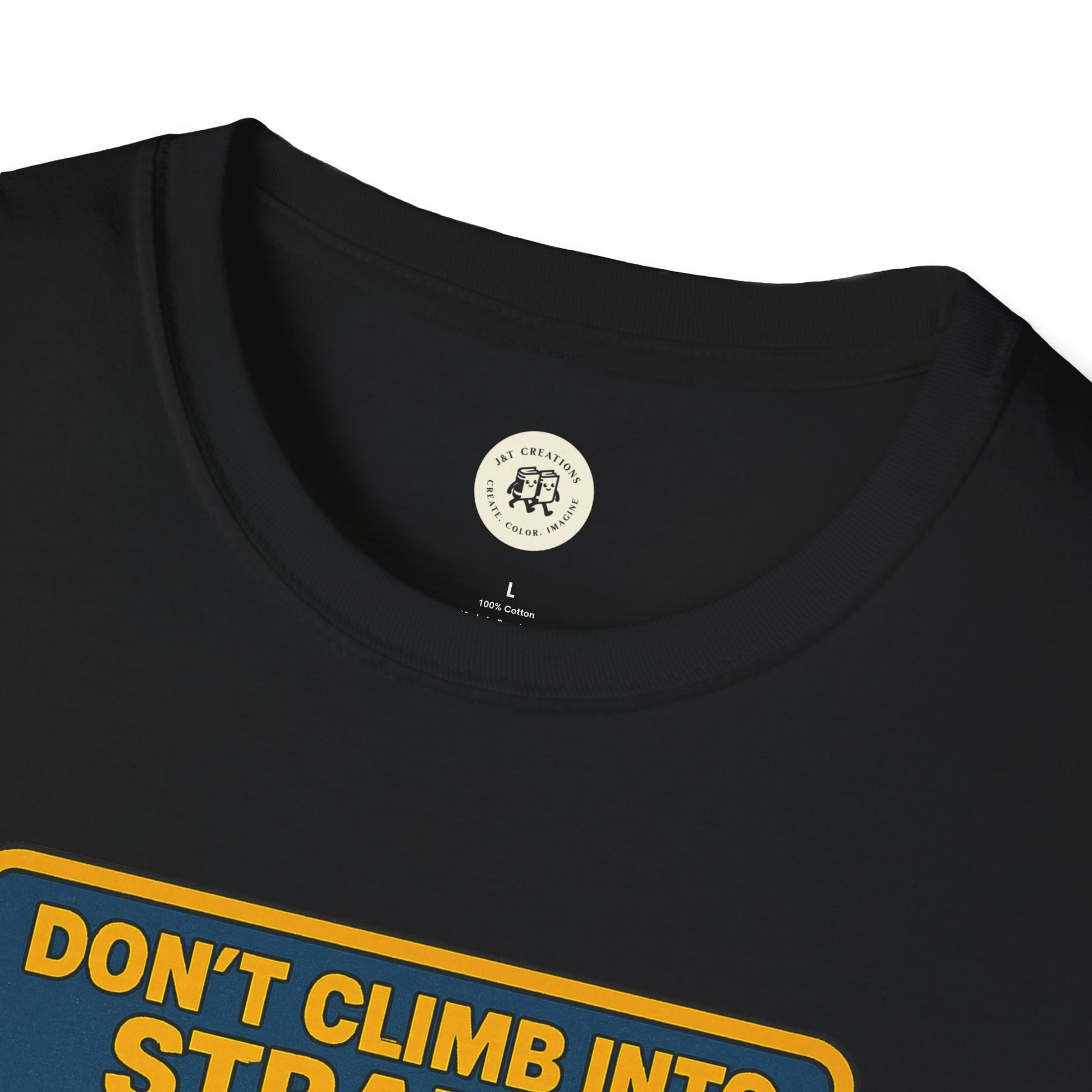 Printify black Captain Nemo graphic t-shirt for kids with yellow and blue text design