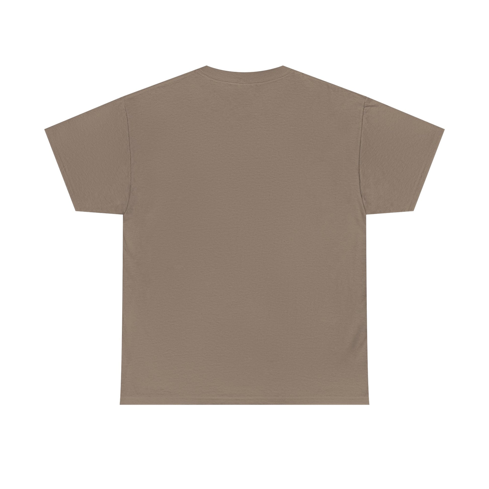 Back view of brown Printify my precious unisex cotton tee with short sleeves and classic fit