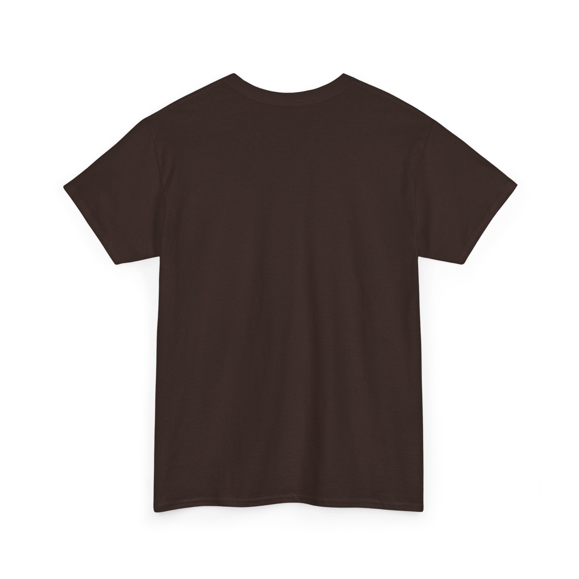 Plain black Printify t-shirt back view suitable for Ozzy Osbourne bat guitar t-shirt design