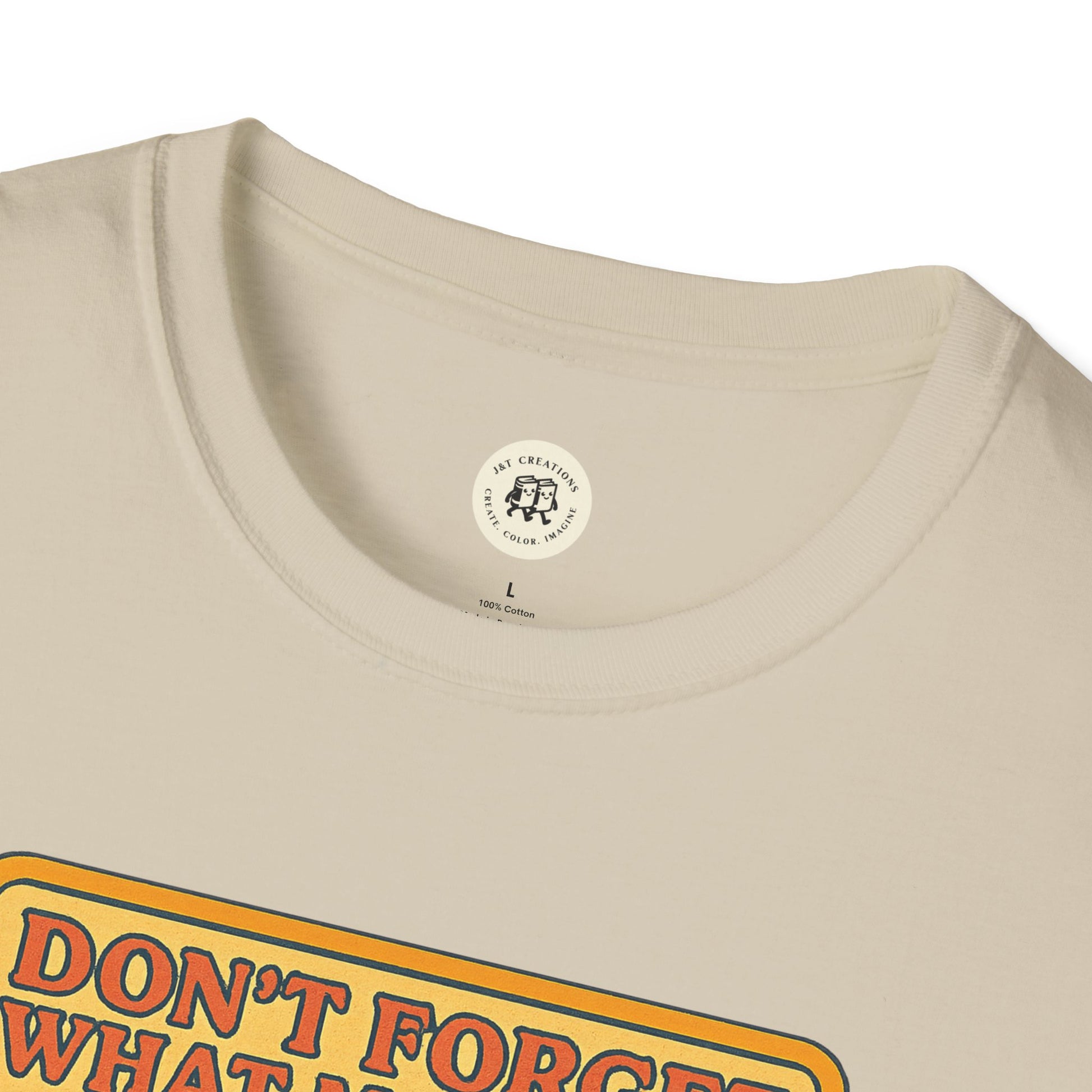 Printify beige T-shirt featuring The Little Prince emotional safety shirt design with inspirational text