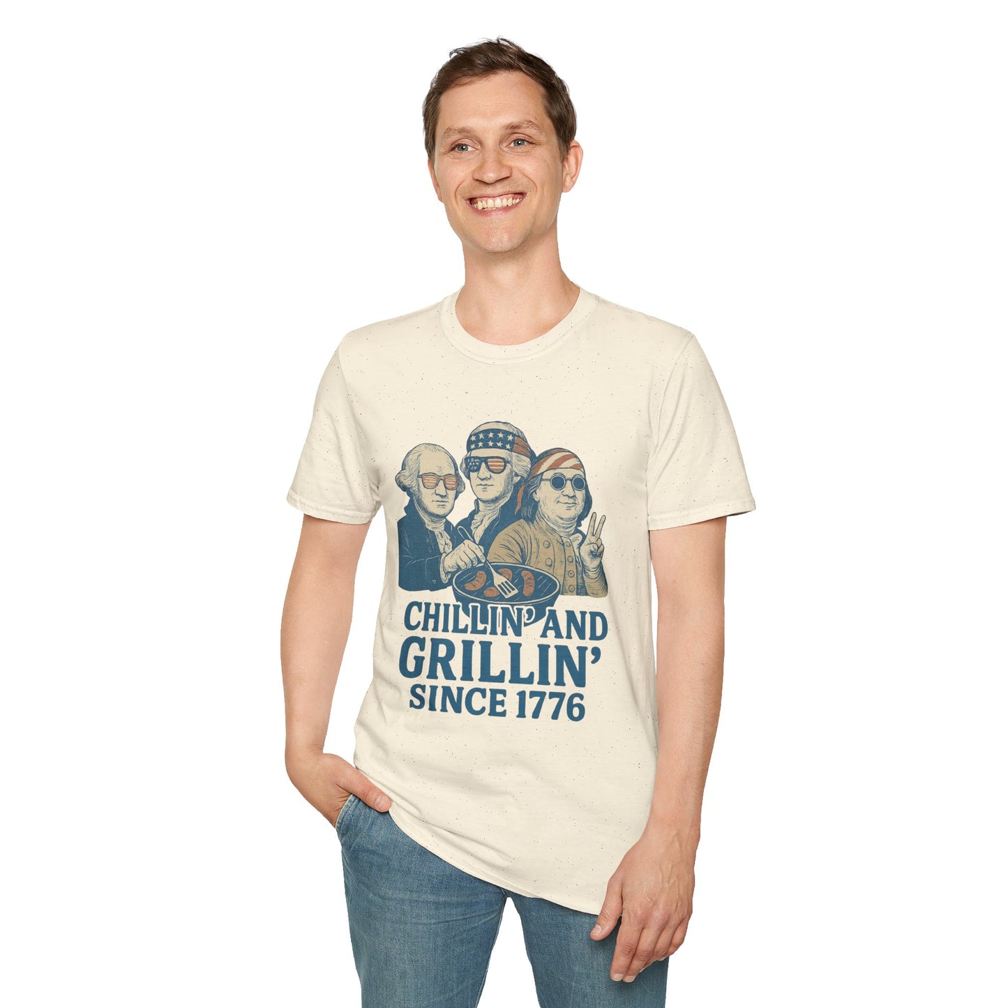 Vintage 4th of July T-Shirt Chillin' & Grillin'